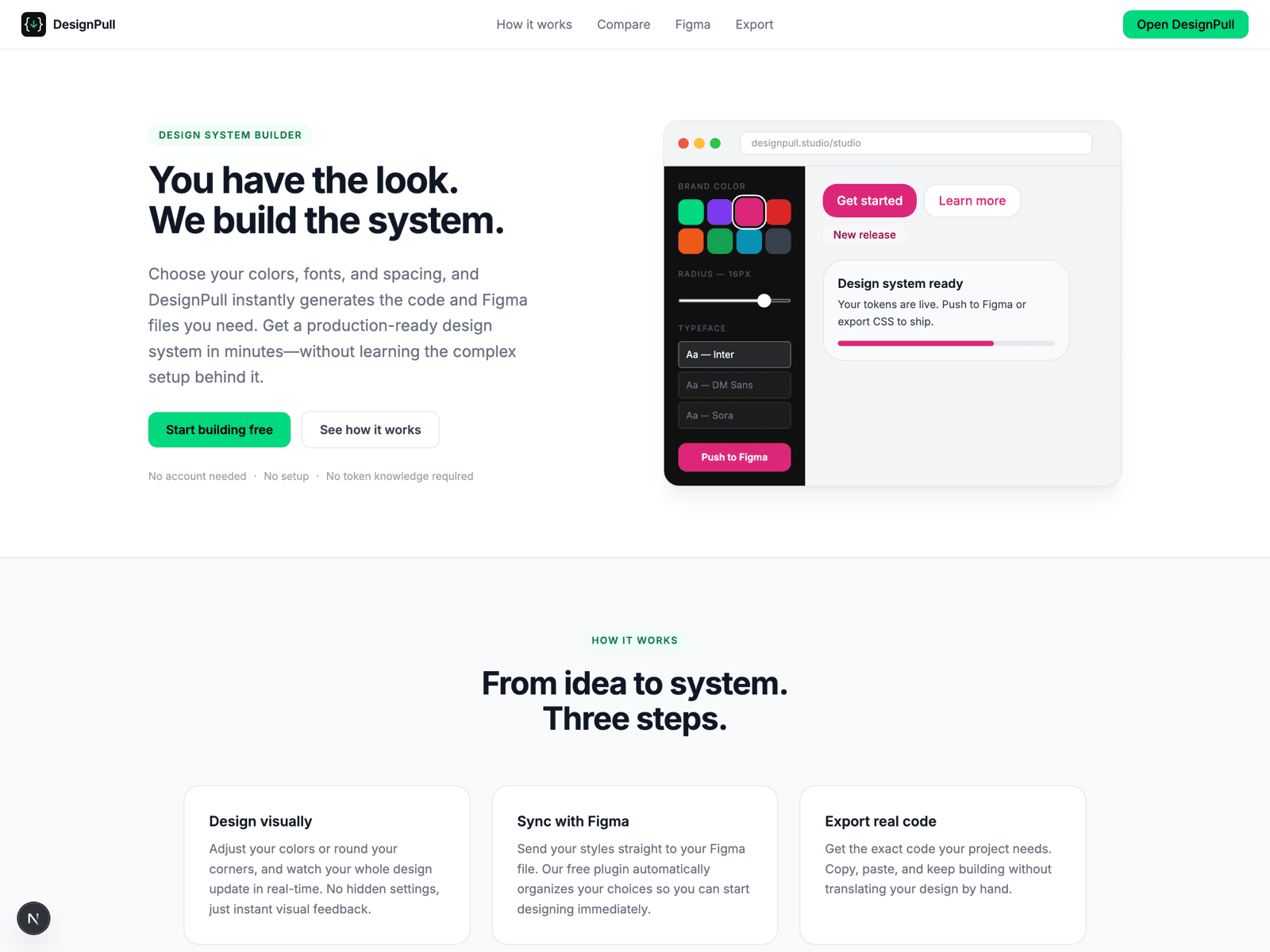 DesignPull Studio — A Design System Without the Token Vocabulary